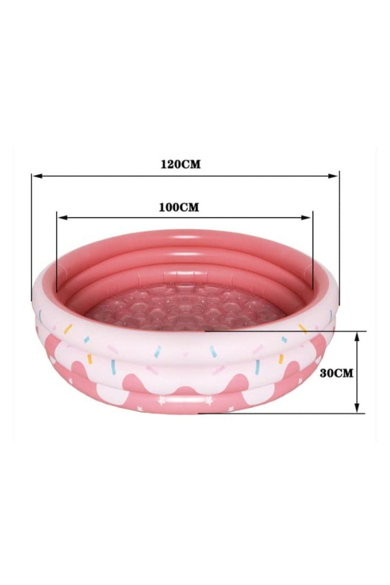 Inflatable pool for children 🎀💦  * Cute and attractive design in a cheerful pink color * Safe and comfortable thanks to the inflated base * Perfect for the garden, beach, or even indoors. Large 120 cm * Suitable for children aged 3 and up * A fun and useful option for summer entertainment ☀️👶🏻 - Image 3